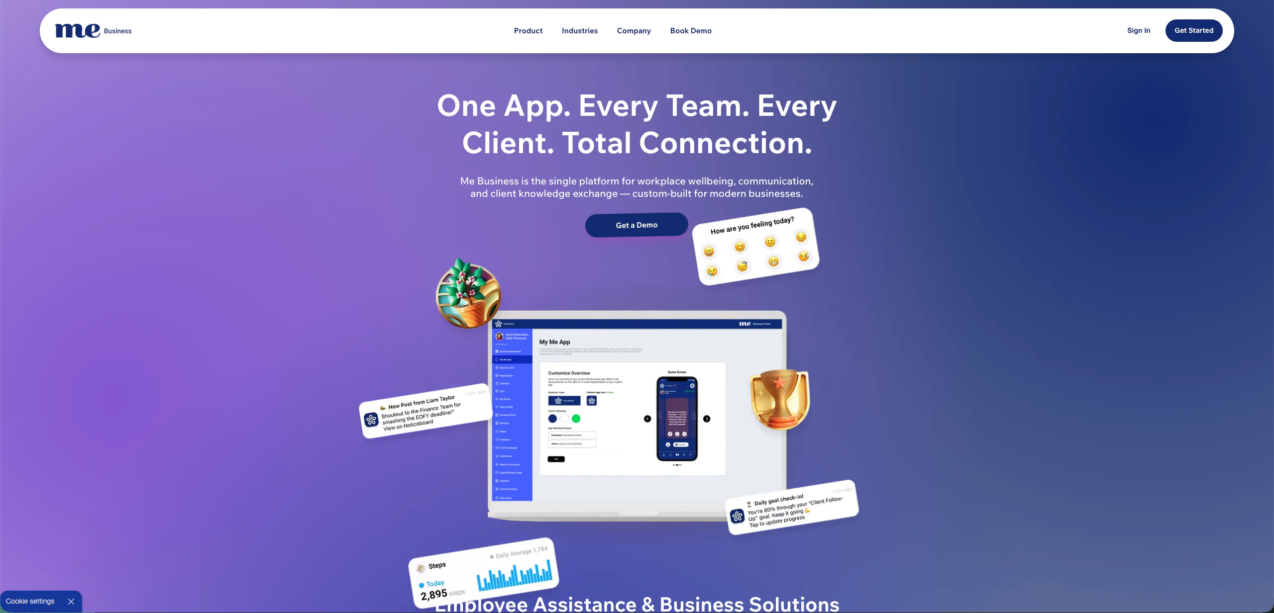 Me Business website screenshot