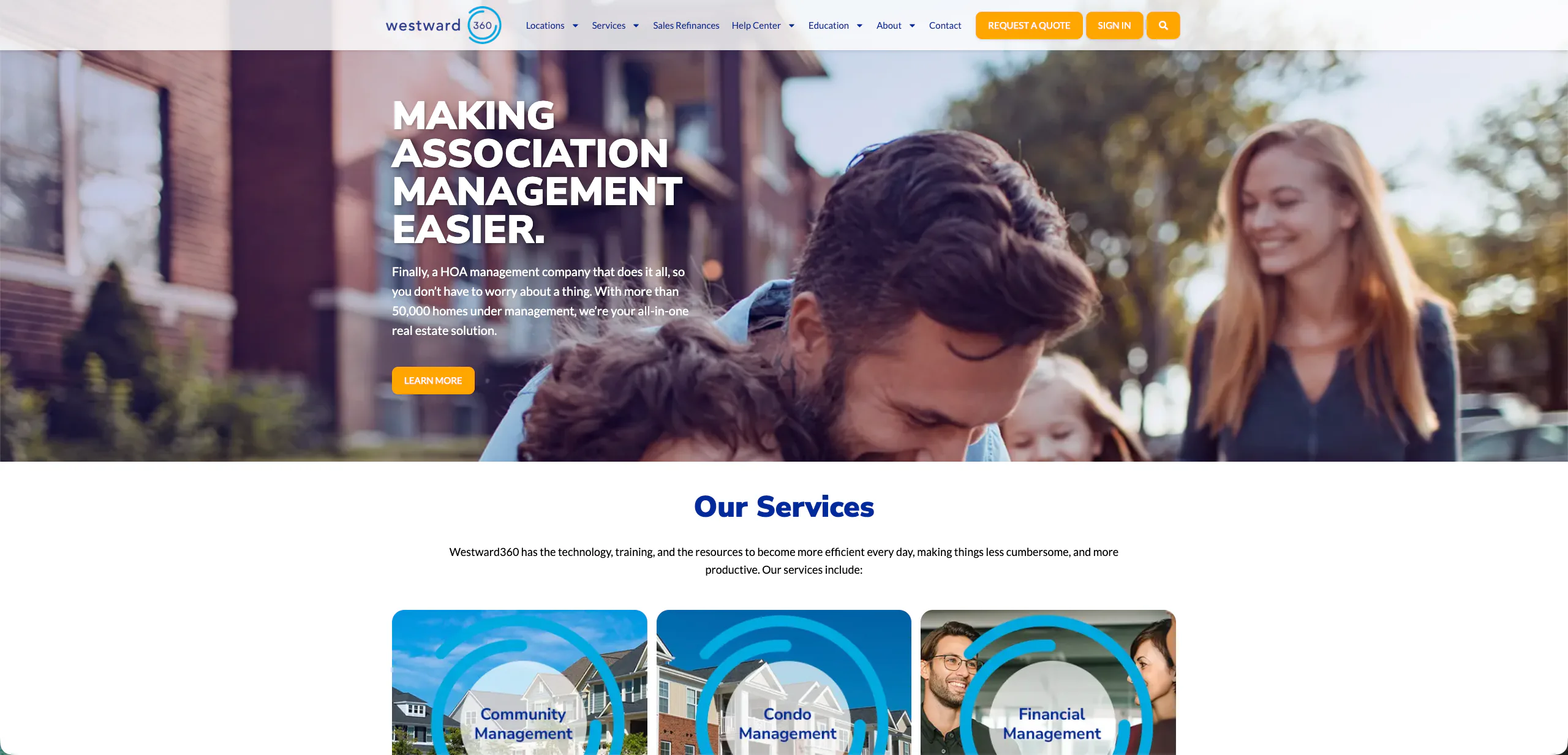 Westward360 website screenshot